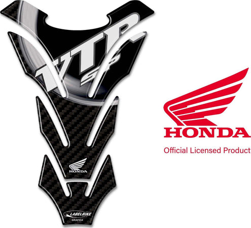 Paraserbatoio-VTR-SP1-SP2-Licenza-Ufficiale-Honda-adesivo-resina-3D-bianco