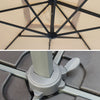 Ombrellone con palo laterale ''Mercurio'' 3 x 3 mt in alluminio da giardino e balcone