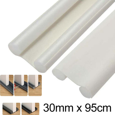 Paraspifferi Sottoporta Per Porte 95 Cm Doppia Guarnizione Antirumore Bianco Fai da te/Ferramenta/Ferramenta e serrature per porte/Paraspifferi e guarnizioni Trade Shop italia - Napoli, Commerciovirtuoso.it