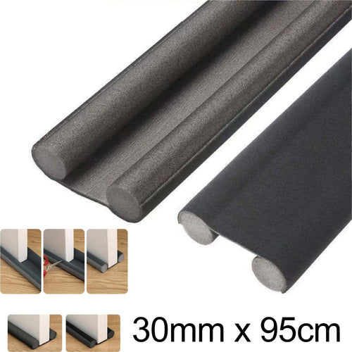 Paraspifferi Sottoporta Per Porte 95 Cm Doppia Guarnizione Antirumore Nero Fai da te/Ferramenta/Ferramenta e serrature per porte/Paraspifferi e guarnizioni Trade Shop italia - Napoli, Commerciovirtuoso.it