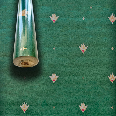 SUPER STOCK €0,56 al mq  - Rotolo da 5,2mq (10x0,52mt) di Carta da Parati vinilica Top Quality lavabile GREEN ENGLAND - Eternal Parquet