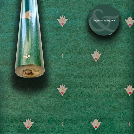 SUPER STOCK €0,56 al mq  - Rotolo da 5,2mq (10x0,52mt) di Carta da Parati vinilica Top Quality lavabile GREEN ENGLAND - Eternal Parquet
