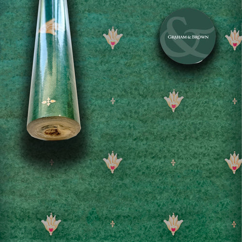 SUPER STOCK €0,56 al mq  - Rotolo da 5,2mq (10x0,52mt) di Carta da Parati vinilica Top Quality lavabile GREEN ENGLAND - Eternal Parquet