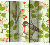 Paravento-Bird-and-lilies-vintage-pattern-II-[Room-Dividers]