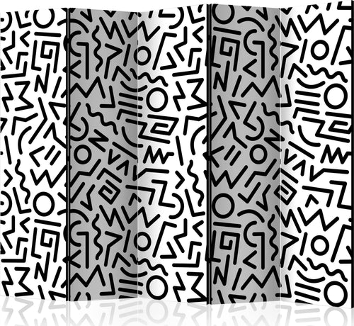 Paravento-Black-and-White-Maze-II-[Room-Dividers]