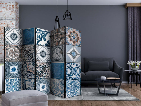 Paravento-Blue-Arabesque-II-[Room-Dividers]