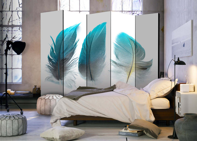 Paravento-Blue-Feathers-II-[Room-Dividers]