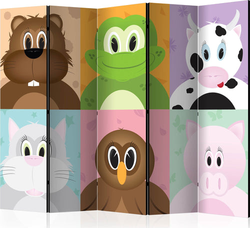 Paravento-Cheerful-animals-II-[Room-Dividers]