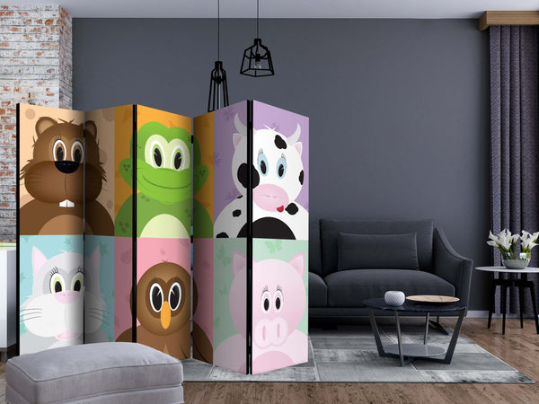 Paravento-Cheerful-animals-II-[Room-Dividers]
