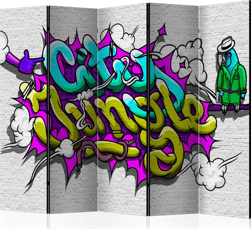 Paravento-City-Jungle-graffiti-II-[Room-Dividers]
