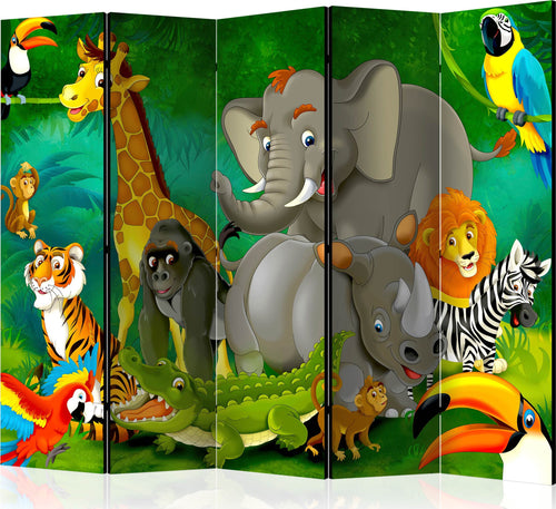 Paravento-Colourful-Safari-II-[Room-Dividers]