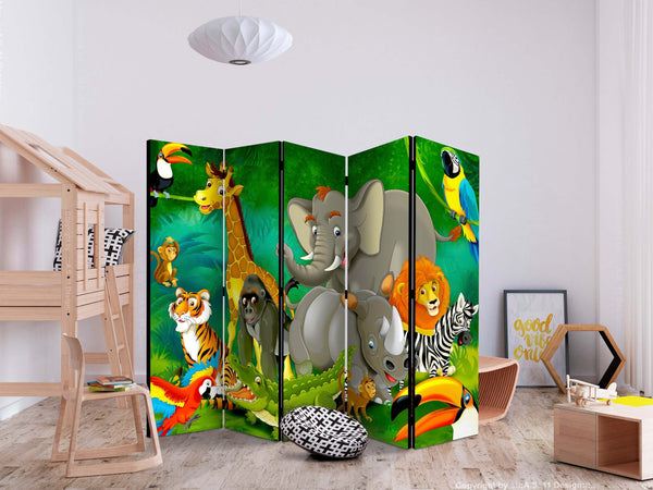 Paravento-Colourful-Safari-II-[Room-Dividers]