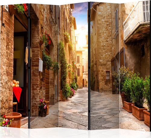 Paravento-Colourful-Street-in-Tuscany-II-[Room-Dividers]
