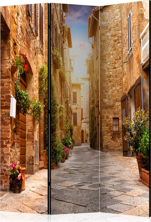Paravento-Colourful-Street-in-Tuscany-[Room-Dividers]