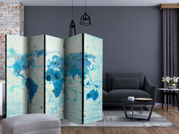 Paravento-Cruising-and-sailing-The-World-map-II-[Room-Dividers]