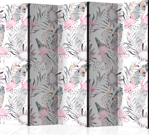 Paravento-Flamingos-and-Twigs-II-[Room-Dividers]