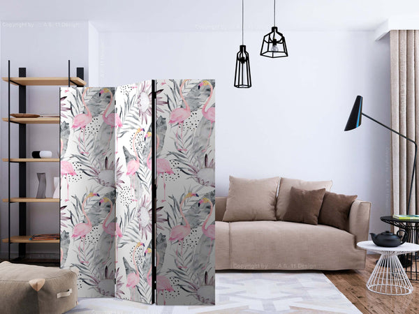 Paravento-Flamingos-and-Twigs-[Room-Dividers]