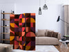 Paravento-Geometric-Mosaic-(Red)-[Room-Dividers]
