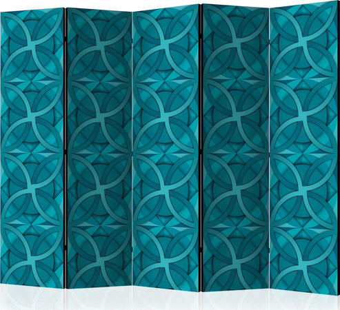Paravento-Geometric-Turquoise-II-[Room-Dividers]