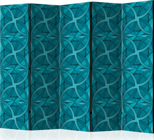 Paravento-Geometric-Turquoise-II-[Room-Dividers]
