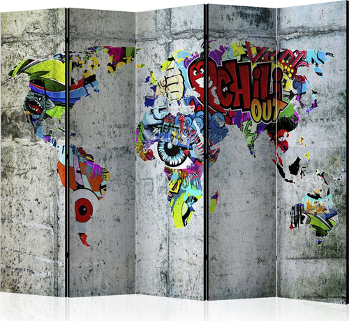 Paravento-Graffiti-World-[Room-Dividers]