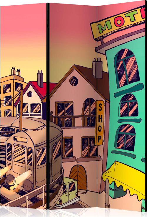 Paravento-Morning-in-a-city-[Room-Dividers]
