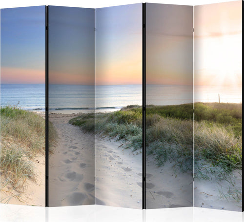 Paravento-Morning-walk-on-the-beach-II-[Room-Dividers]