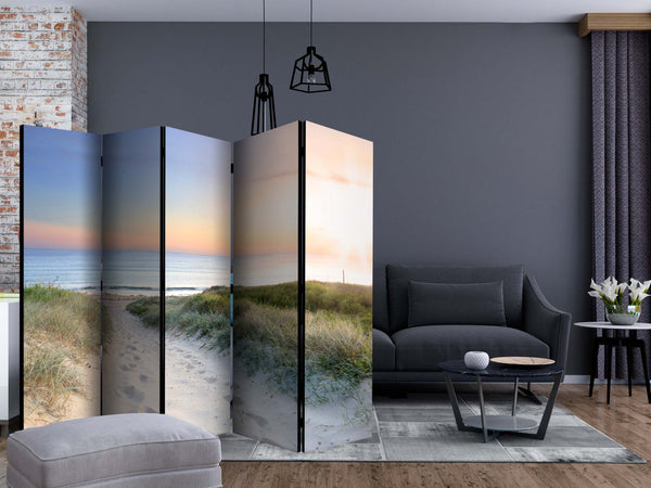 Paravento-Morning-walk-on-the-beach-II-[Room-Dividers]