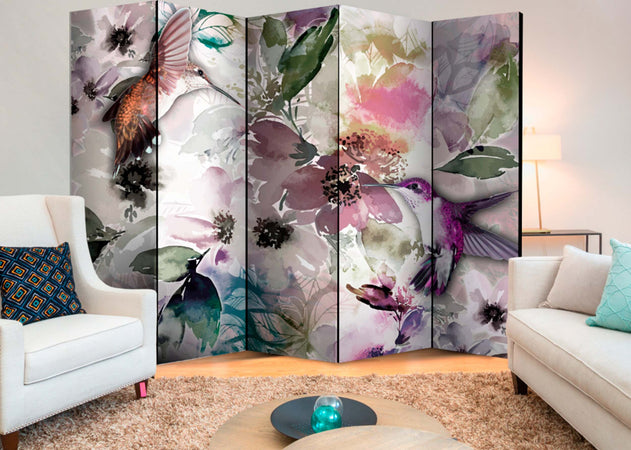 Paravento-Nature-in-Watercolor-II-[Room-Dividers]