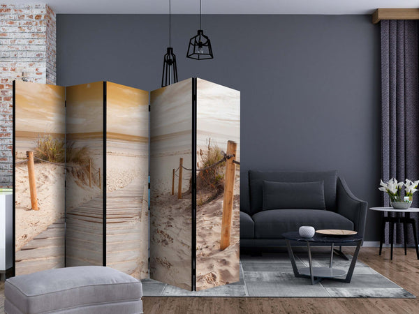 Paravento-On-the-beach-sepia-II-[Room-Dividers]