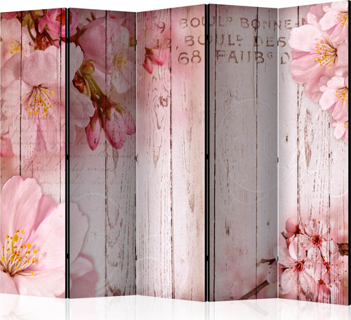 Paravento-Pink-apple-blossoms-II-[Room-Dividers]