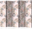 Paravento-Pink-Palm-Leaves-II-[Room-Dividers]