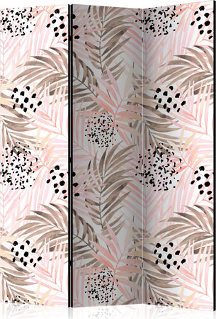 Paravento-Pink-Palm-Leaves-[Room-Dividers]