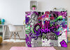 Paravento-Purple-Graffiti-[Room-Dividers]