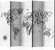 Paravento-Retro-Continents-(Grey)-II-[Room-Dividers]