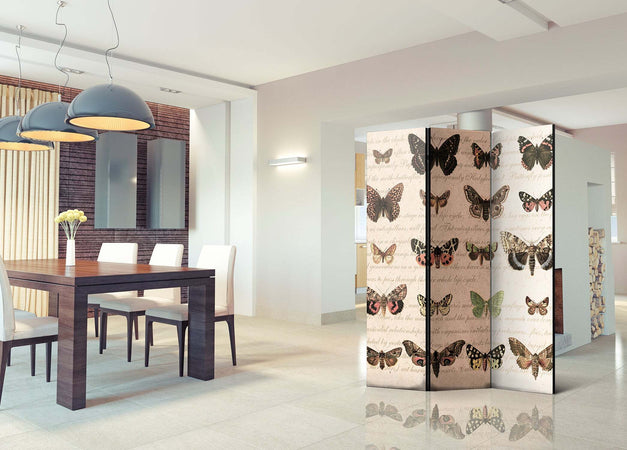 Paravento-Retro-Style:-Butterflies-[Room-Dividers]