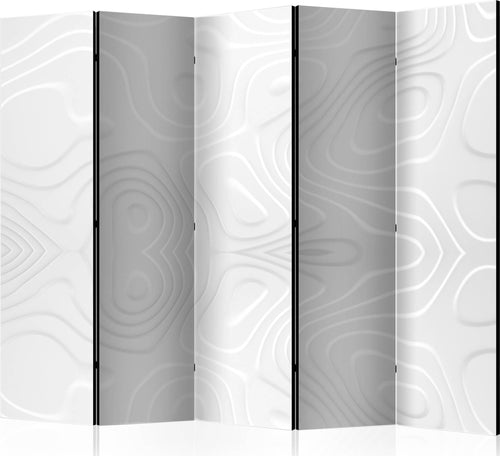 Paravento-Room-divider-White-waves-II