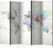 Paravento-Room-divider-–-Whitecolorful-world-map