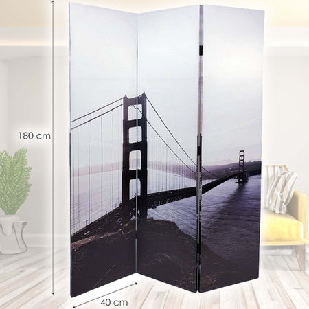 Paravento Separe Divisorio Con 3 Pannelli 180x120 Stampa Fronte Retro Gatebridge Casa e cucina/Arredamento/Camera da letto/Paraventi Trade Shop italia - Napoli, Commerciovirtuoso.it