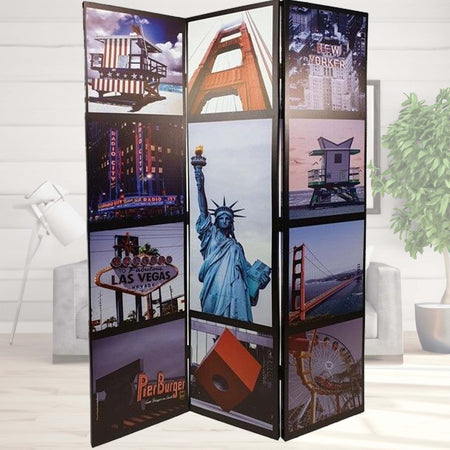 Paravento Separe Divisorio Con 3 Pannelli 180x120cm Stampa Fronte Retro New York Casa e cucina/Arredamento/Camera da letto/Paraventi Trade Shop italia - Napoli, Commerciovirtuoso.it