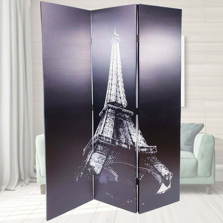Paravento Separe Divisorio Con 3 Pannelli 180x120cm Stampa Fronte Retro Parigi Casa e cucina/Arredamento/Camera da letto/Paraventi Trade Shop italia - Napoli, Commerciovirtuoso.it