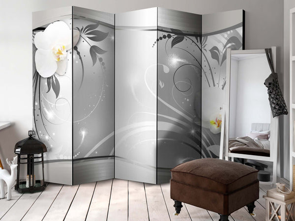 Paravento-Silver-Abstract-II-[Room-Dividers]