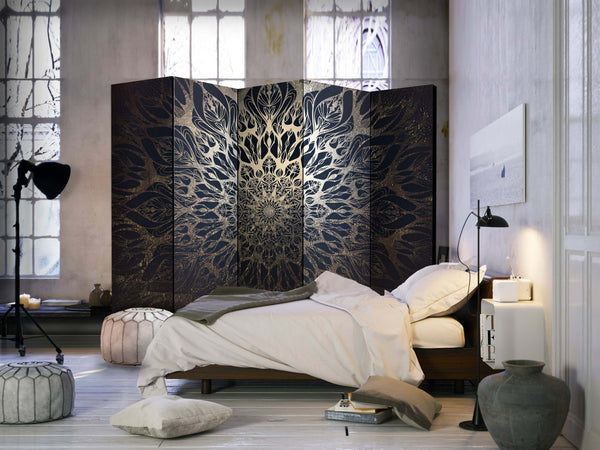 Paravento-Spider-Web-(Brown)-II-[Room-Dividers]