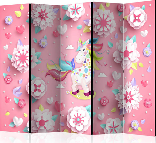 Paravento-Unicorn-on-Flowerbed-II-[Room-Dividers]