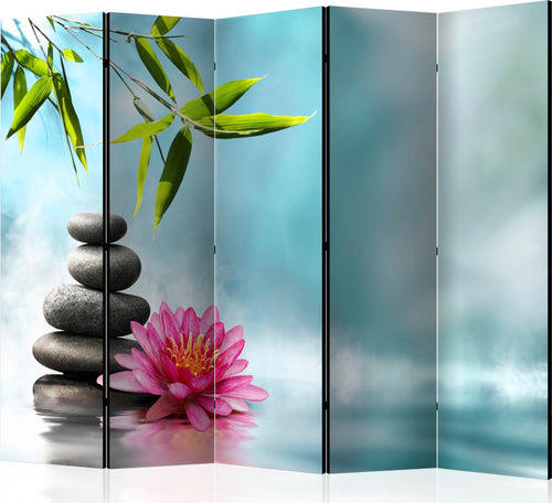Paravento-Water-Lily-and-Zen-Stones-II-[Room-Dividers]