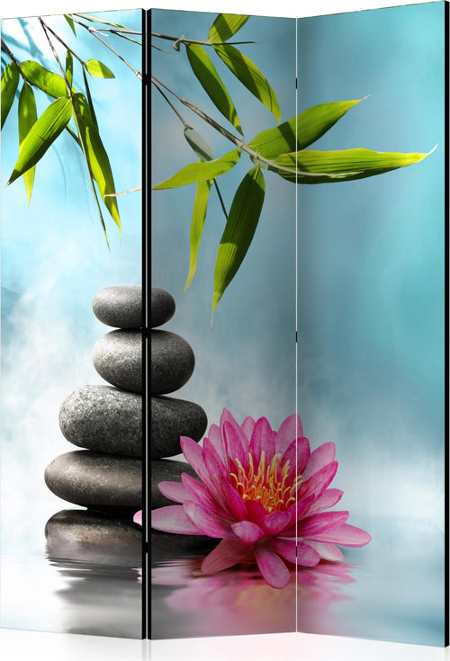 Paravento-Water-Lily-and-Zen-Stones-[Room-Dividers]