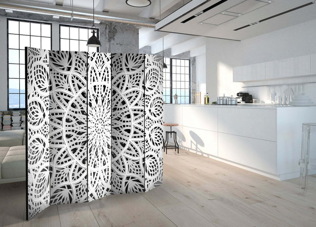 Paravento-White-Mandala-II-[Room-Dividers]