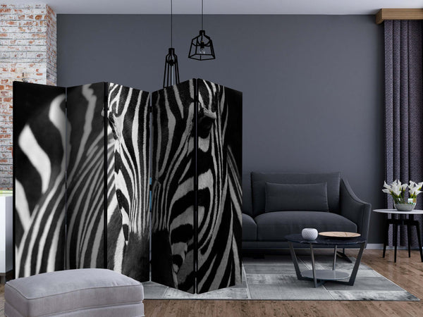 Paravento-White-with-black-stripes-II-[Room-Dividers]