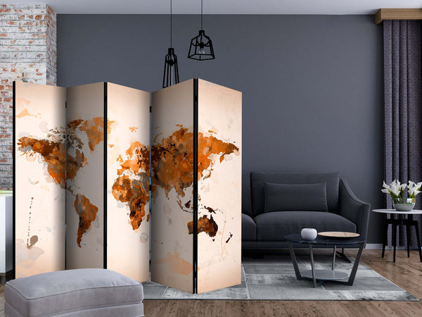 Paravento-World-in-brown-shades-II-[Room-Dividers]