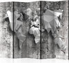 Paravento-World-Map:-Origami-II-[Room-Dividers]